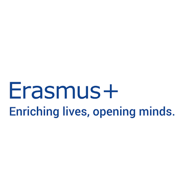 Logo des EU-Programms Erasmus+ mit dem Slogan „Enriching lives, opening minds.“