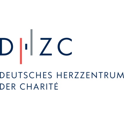 Logo des Deutschen Herzzentrums der Charité (DHZC) in Blau mit dem Schriftzug „Deutsches Herzzentrum der Charité“