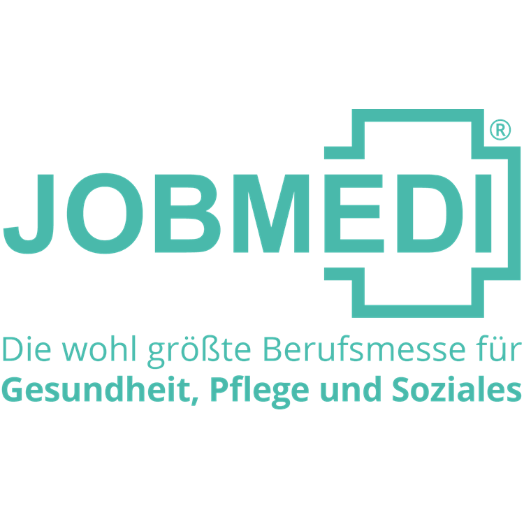 Logo der JOBMEDI, Berufsinformationsmesse für Gesundheit, Pflege und Soziales.