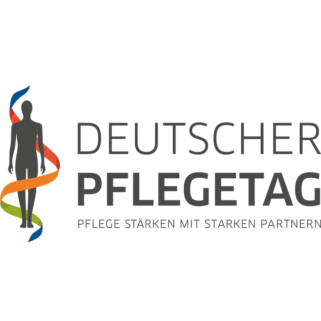 Logo des Deutschen Pflegetags mit dem Schriftzug „Pflege stärkt Deutschland“